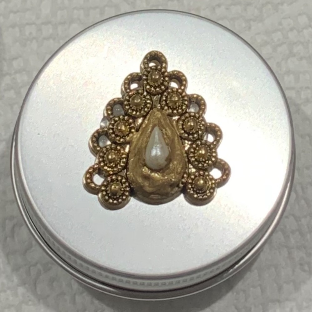 (2) Gem Embellished Round Tins - Picture 3 of 8